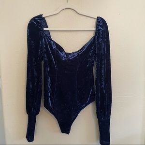 Free People velvet body suit
